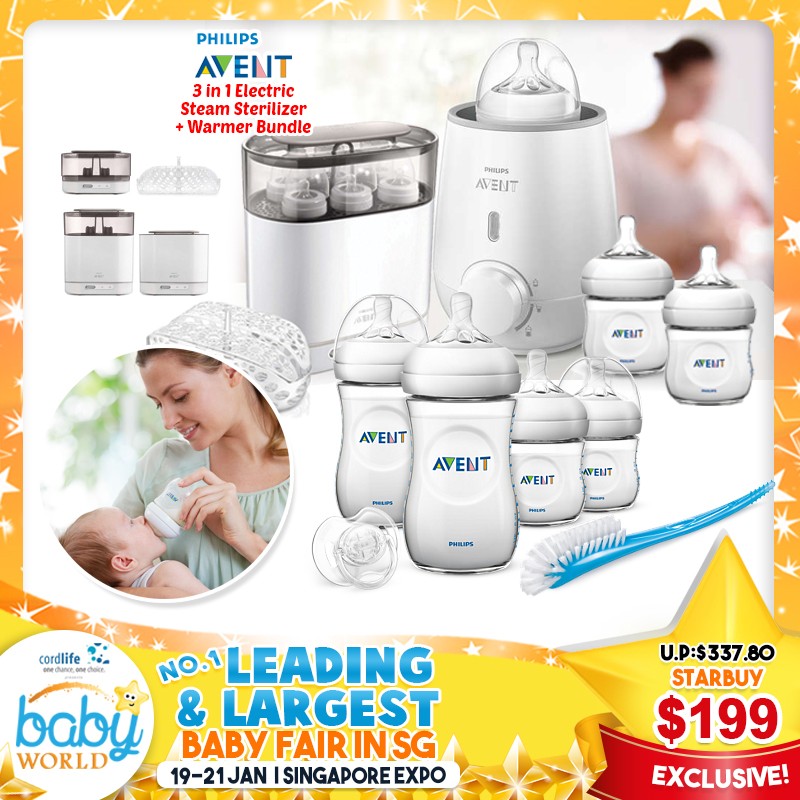 Save More Than 40% On Philips Avent 3-in-1 Electric Steam Sterilizer Bundle!