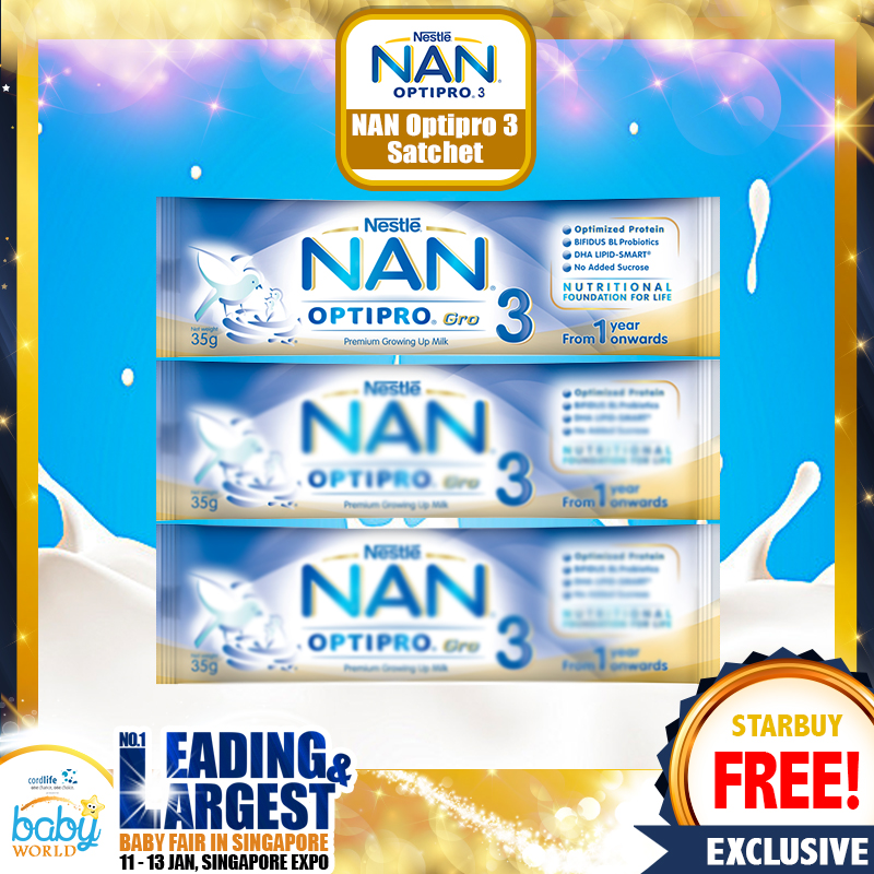 NESTLE NAN OPTIPRO 3 SACHETS (FREE SAMPLES)